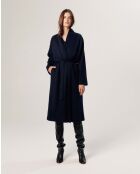 Manteau Élise long bleu nuit