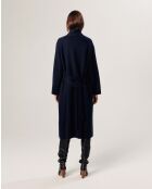 Manteau Élise long bleu nuit