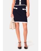 Jupe courte Philomène bleu marine