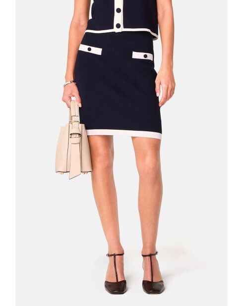 Jupe courte Philomène bleu marine