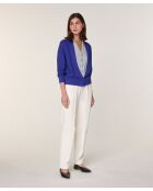 Gilet Athéna 100% Laine 2 en 1 bleu outremer