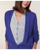 Gilet Athéna 100% Laine 2 en 1 bleu outremer