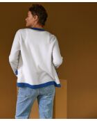 Cardigan Octavie, contraste blanc