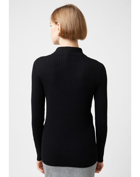 Pull, Abelle col montant ouvertures noir