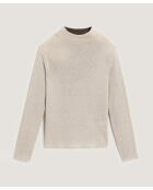 Pull Adline double face blanc écru