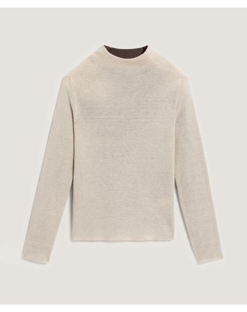 Pull Adline double face blanc écru
