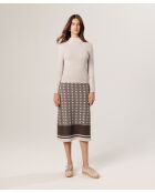 Pull Adline double face blanc écru