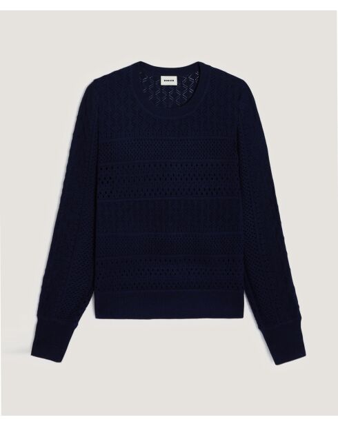 Pull Tamara ajouré bleu nuit