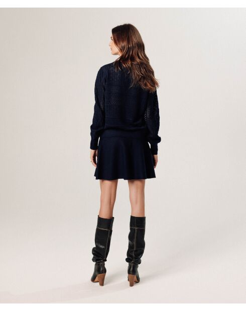 Pull Tamara ajouré bleu nuit