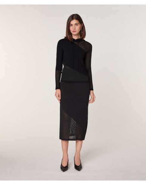 Pull Mohira en Laine mélangé noir