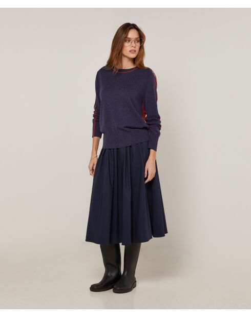 Pull Christelle 100% Laine mélangée bleu denim