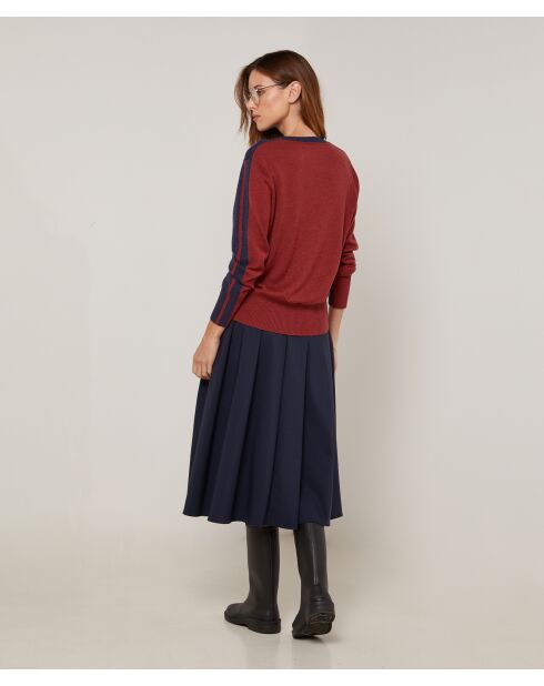 Pull Christelle 100% Laine mélangée bleu denim