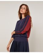 Pull Christelle 100% Laine mélangée bleu denim