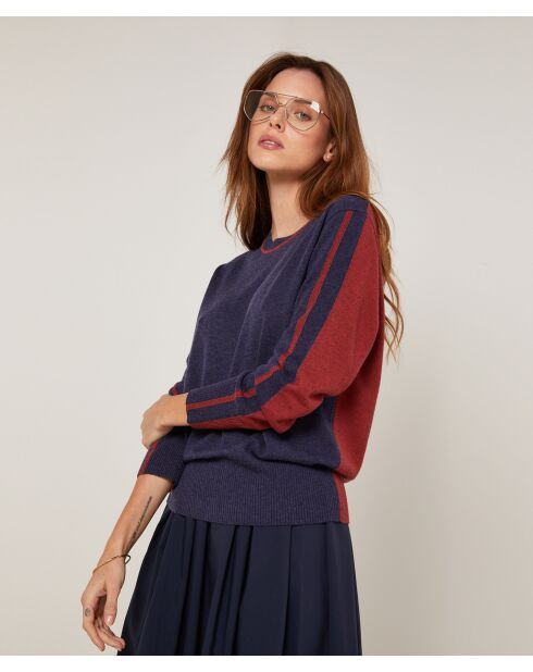 Pull Christelle 100% Laine mélangée bleu denim