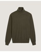 Pull Edmond 100% laine col rond vert kaki