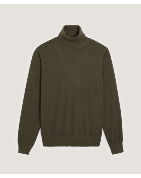 Pull Edmond 100% laine col rond vert kaki