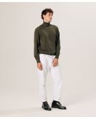 Pull Edmond 100% laine col rond vert kaki