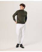 Pull Edmond 100% laine col rond vert kaki