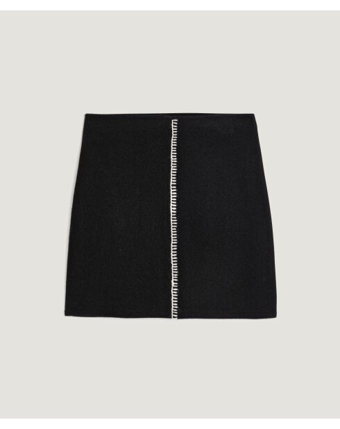 Jupe Courte Bryanna en laine noire