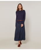 Pull Annabelle en Laine mélangée bleu denim