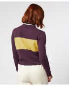 Pull Karla col roulé bicolore violet aubergine