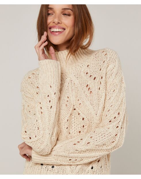 Pull Ivanna en Laine mélangé blanc ivoire