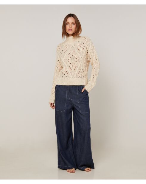 Pull Ivanna en Laine mélangé blanc ivoire
