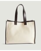 Cabas en Cuir Rogée beige