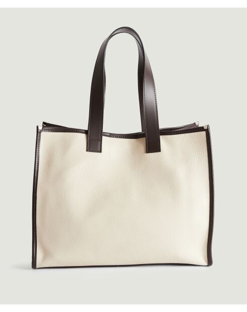 Cabas en Cuir Rogée beige