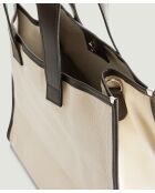 Cabas en Cuir Rogée beige