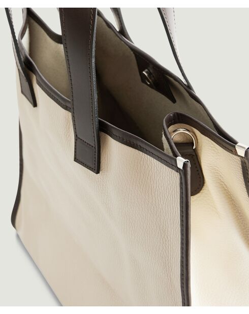 Cabas en Cuir Rogée beige