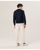 Pull Gaspard 100% laine col V bleu nuit