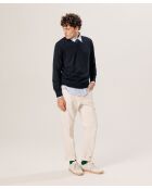 Pull Gaspard 100% laine col V bleu nuit