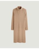 Robe Cynthia moulante boutons marron moka