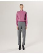 Rechte broek van 100% wol Élisa met grijze revers