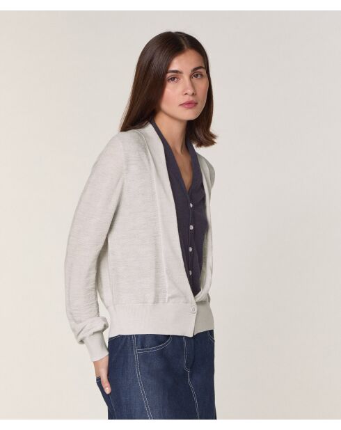 Gilet Marianne en Laine 2 En 1 blanc