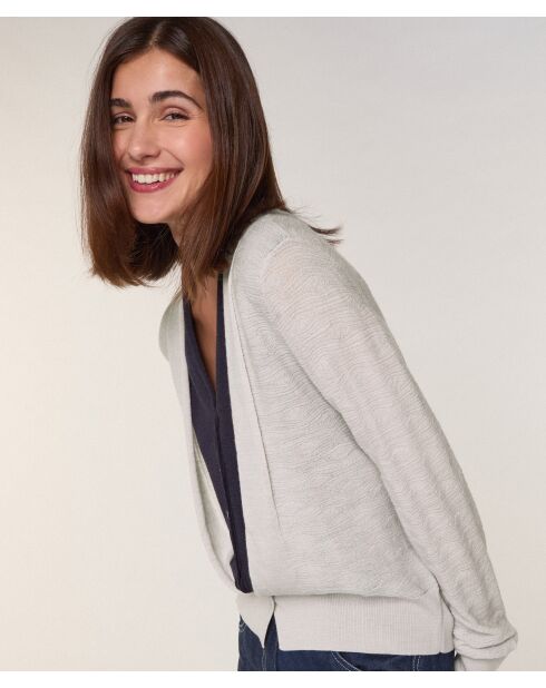 Gilet Marianne en Laine 2 En 1 blanc