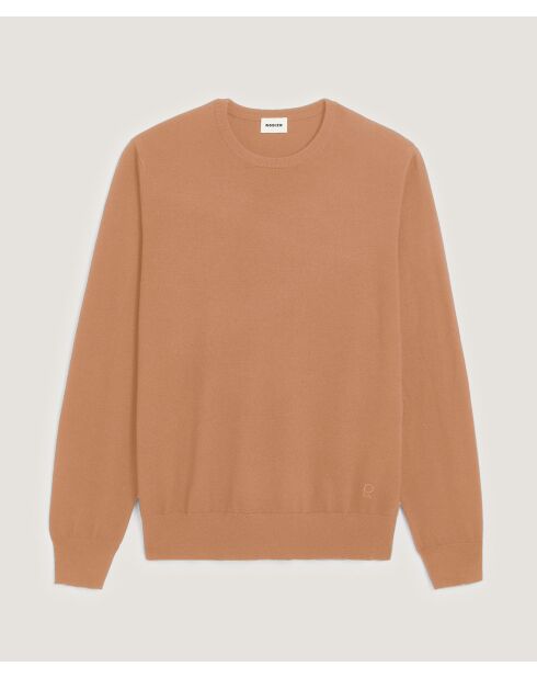 Pull Hubert 100% Laine marron camel