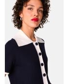 Pull Julie-Rose manches courtes bleu marine