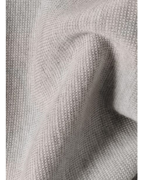 Pull Yvonne 100% laine sans manches col montant gris clair