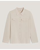 Chemise Concepcion poches poitrine blanc écru