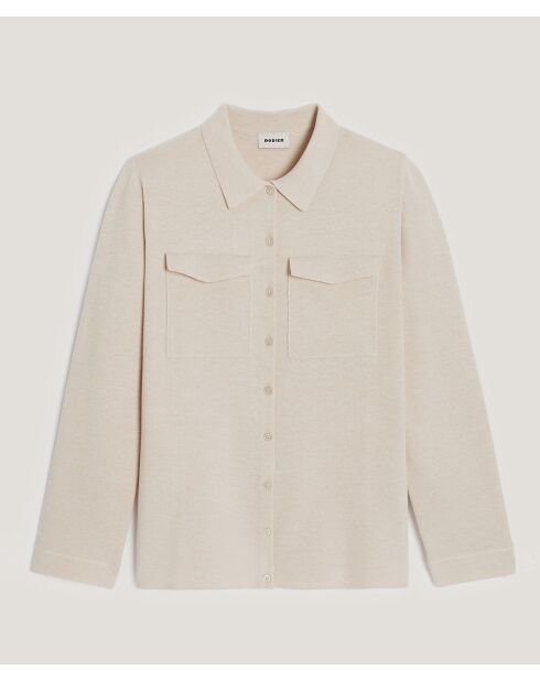 Chemise Concepcion poches poitrine blanc écru