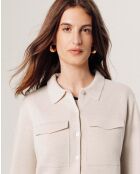 Chemise Concepcion poches poitrine blanc écru