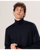 Pull Clément 100% laine col rond bleu nuit