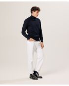 Pull Clément 100% laine col rond bleu nuit