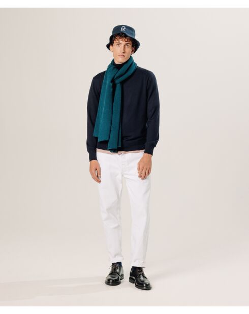 Pull Clément 100% laine col rond bleu nuit