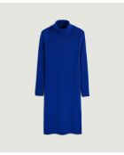 Robe Melina moulante boutons bleu outremer