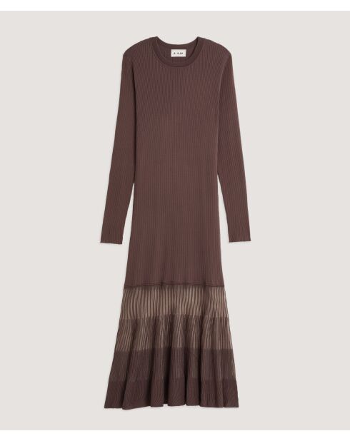 Robe Claire-Lise marron écorce