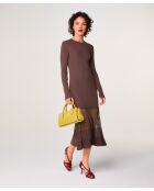 Robe Claire-Lise marron écorce