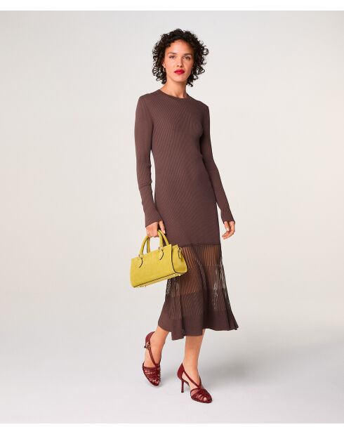 Robe Claire-Lise marron écorce